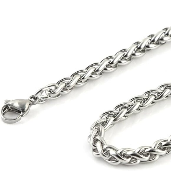 Stainless Steel Cross Pendant and Necklace Unisex - Picture 3 of 3